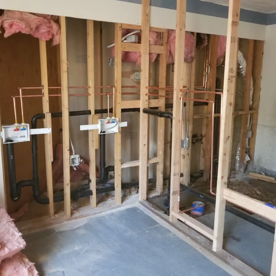Copper pipe rough-in and plumbing installation in Owatonna